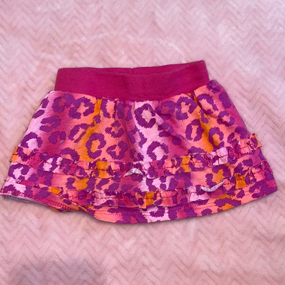 Pink cheetah print skirt 12 months